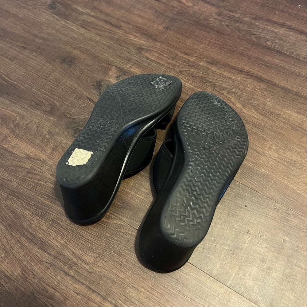 Sketchers wedge - size 9 black - Picture 6 of 10